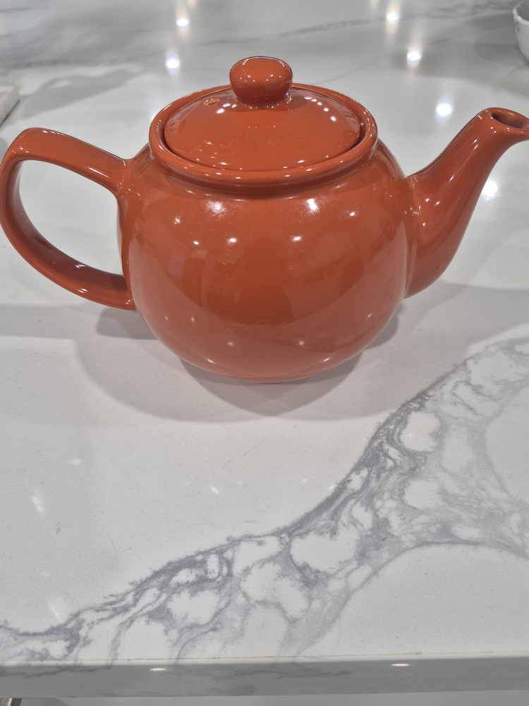 Orange Ceramic Teapot