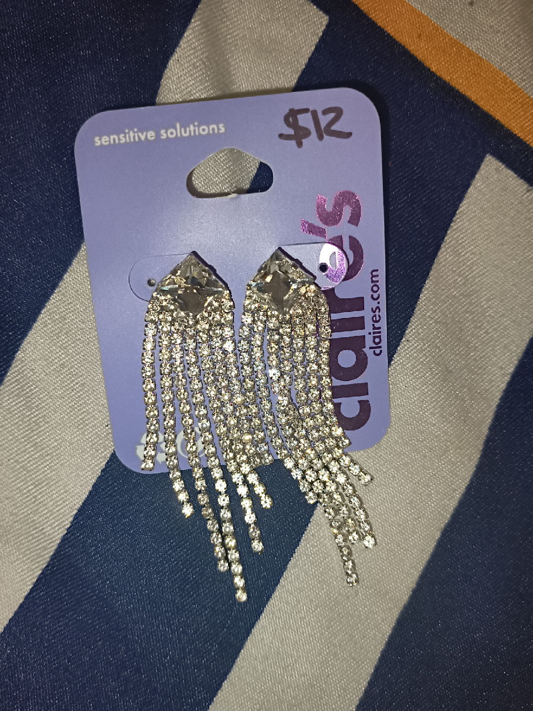 Claire's Rhinestone Dangle Earrings