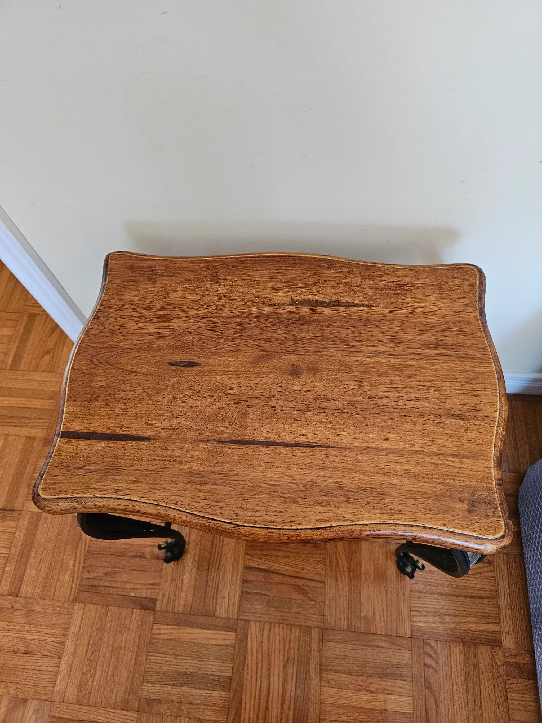 Vintage Wood & Metal Accent Table image indicator(2)