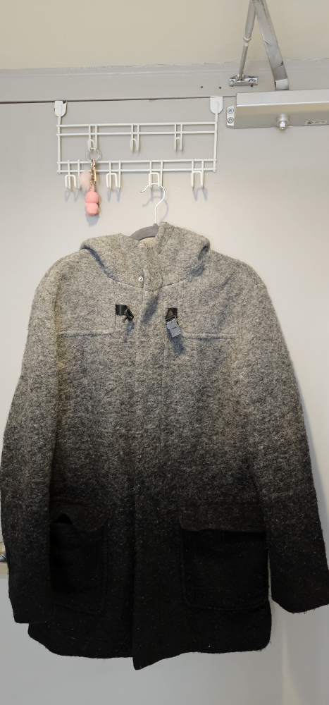 Jack & Jones Grey Ombre Hooded Jacket - Size 175/96A