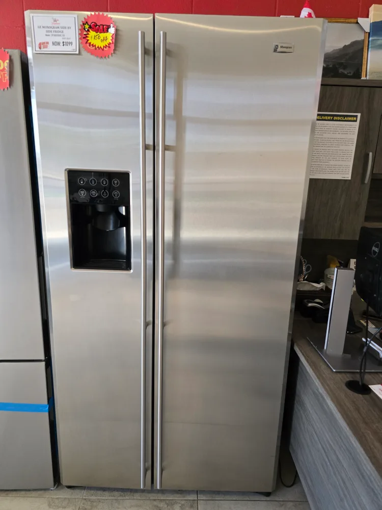 GE Monogram Side-by-Side Fridge - Stainless Steel thumbnail