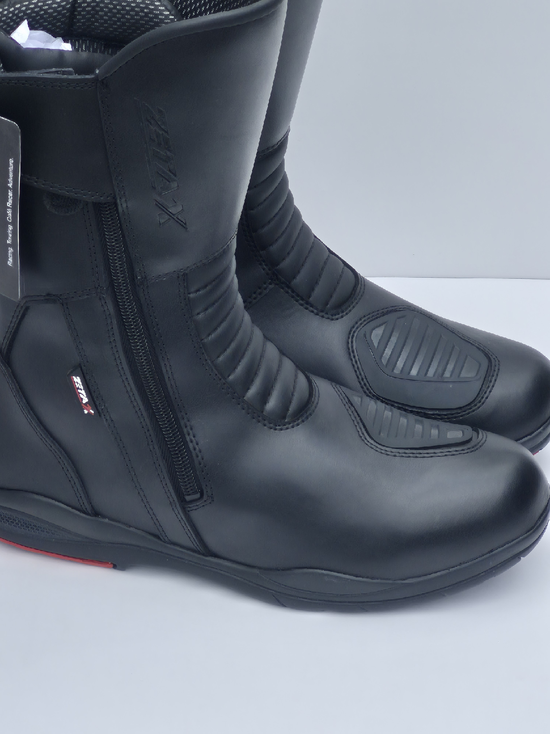 ZTX Motorcycle Riding Boots - Black - photo 4