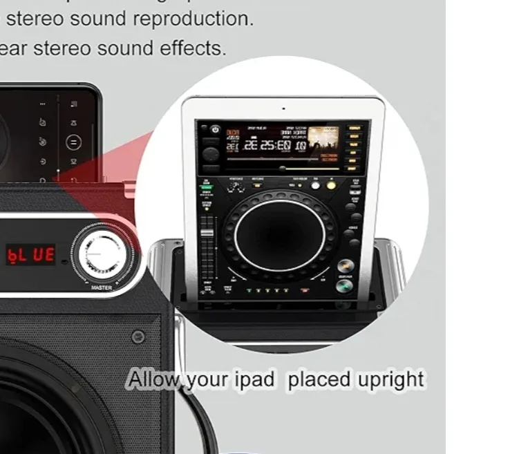 JYX Karaoke Machine with Two Wireless Microphones image indicator(3)