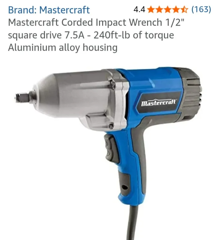 Mastercraft Corded Impact Wrench 1/2" thumbnail