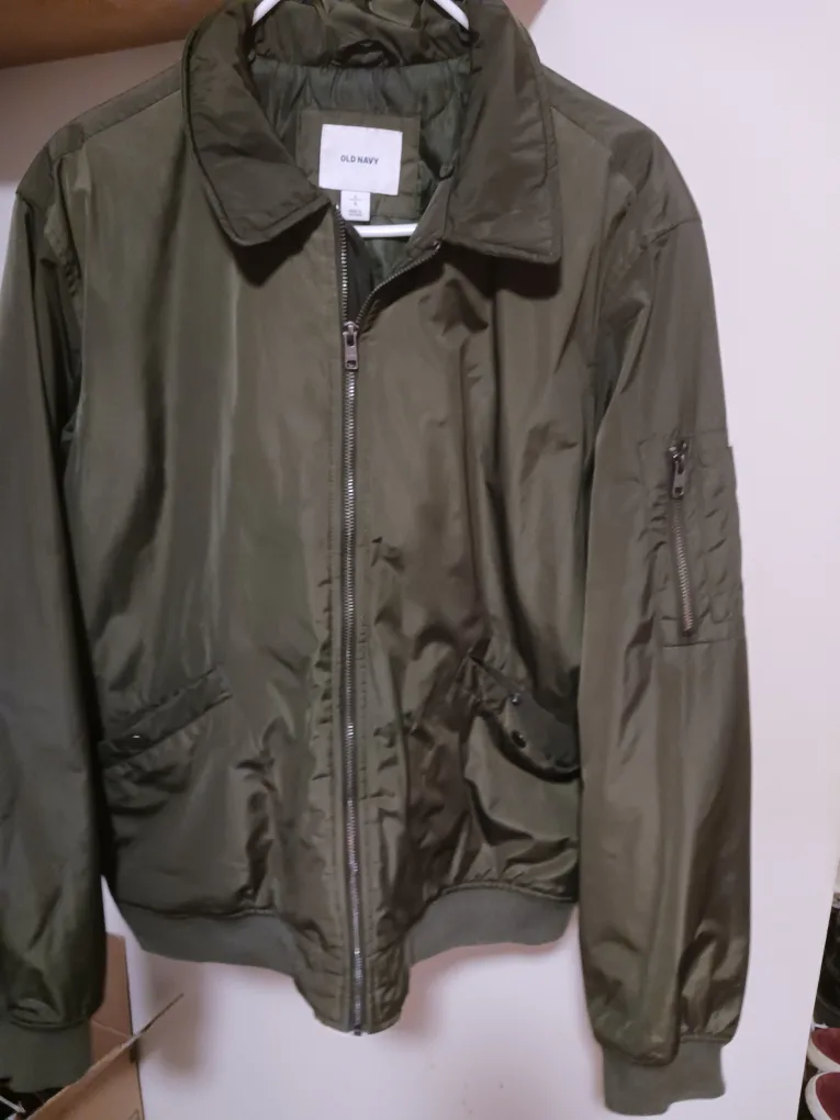 Old Navy Olive Green Jacket - Size L thumbnail