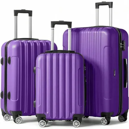 NEW in box Purple Luggage Set - 3 Piece