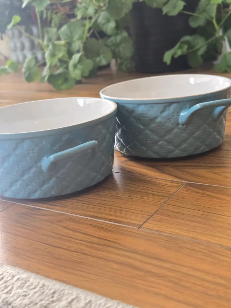 Blue Ceramic Casserole Dishes - Set of 2 image indicator(2)