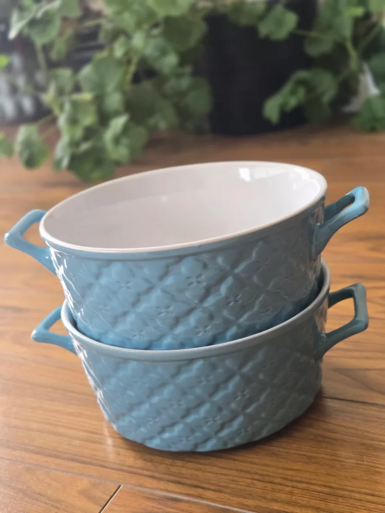 Blue Ceramic Casserole Dishes - Set of 2 image indicator(3)