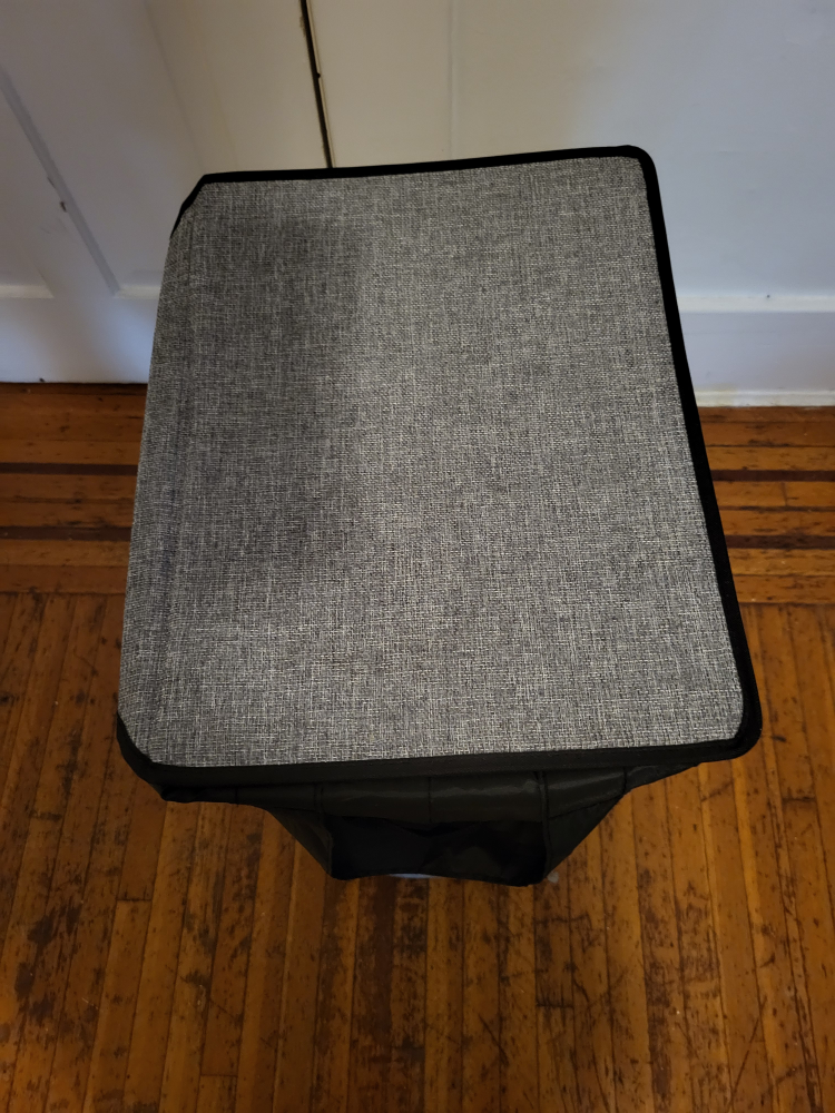 Laundry Hamper with Lid + Removable Laundry Bag, Grey - photo 2