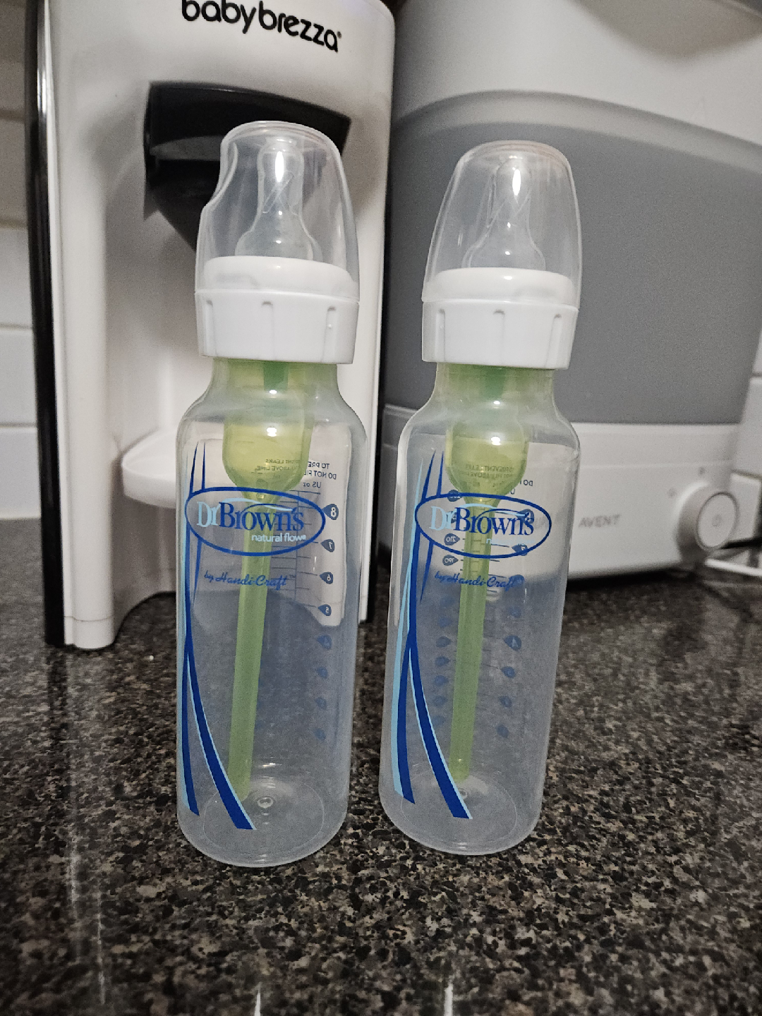 Not used:Dr. Brown's Natural Flow Baby Bottles size 1