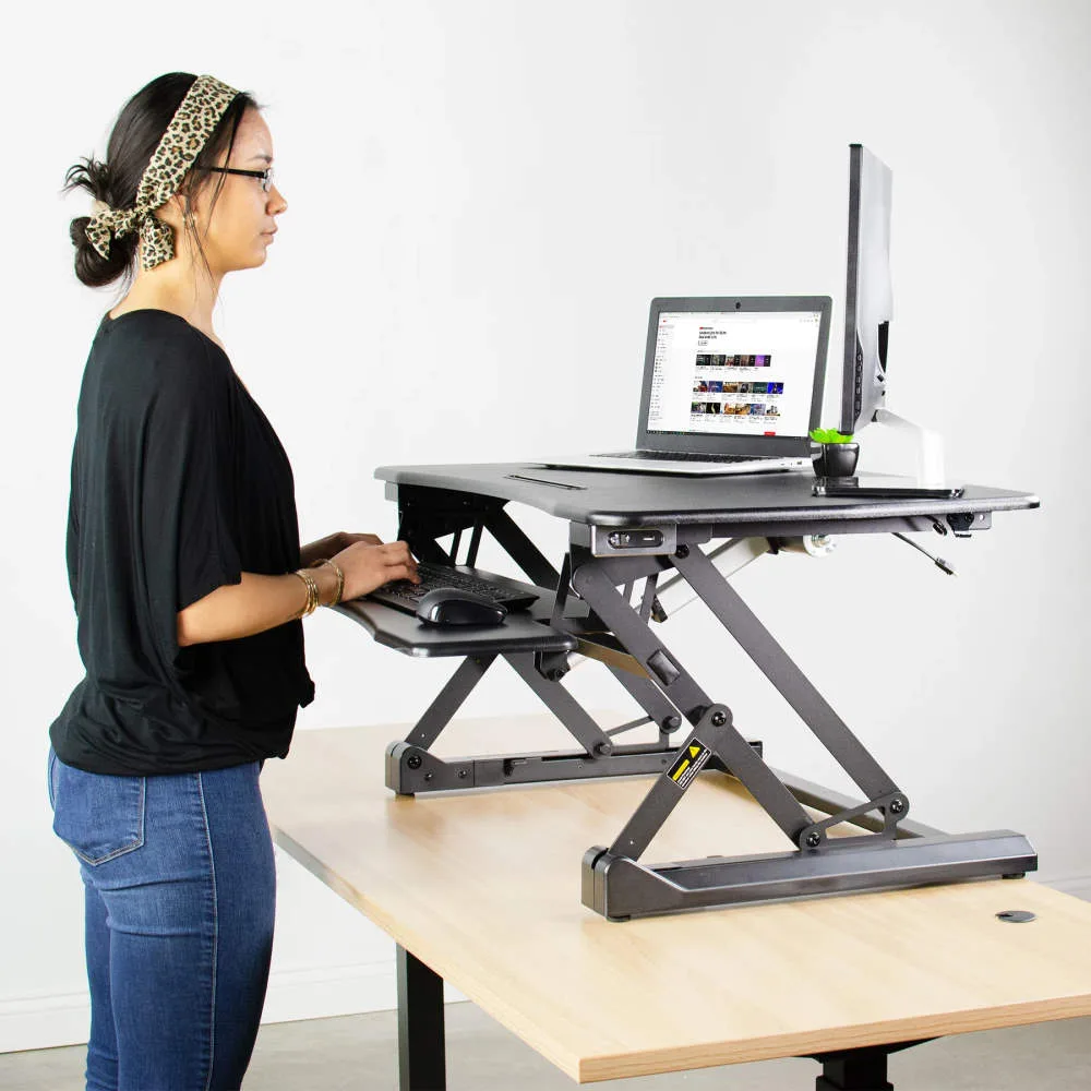 Black Sit-Stand Desk image indicator(2)