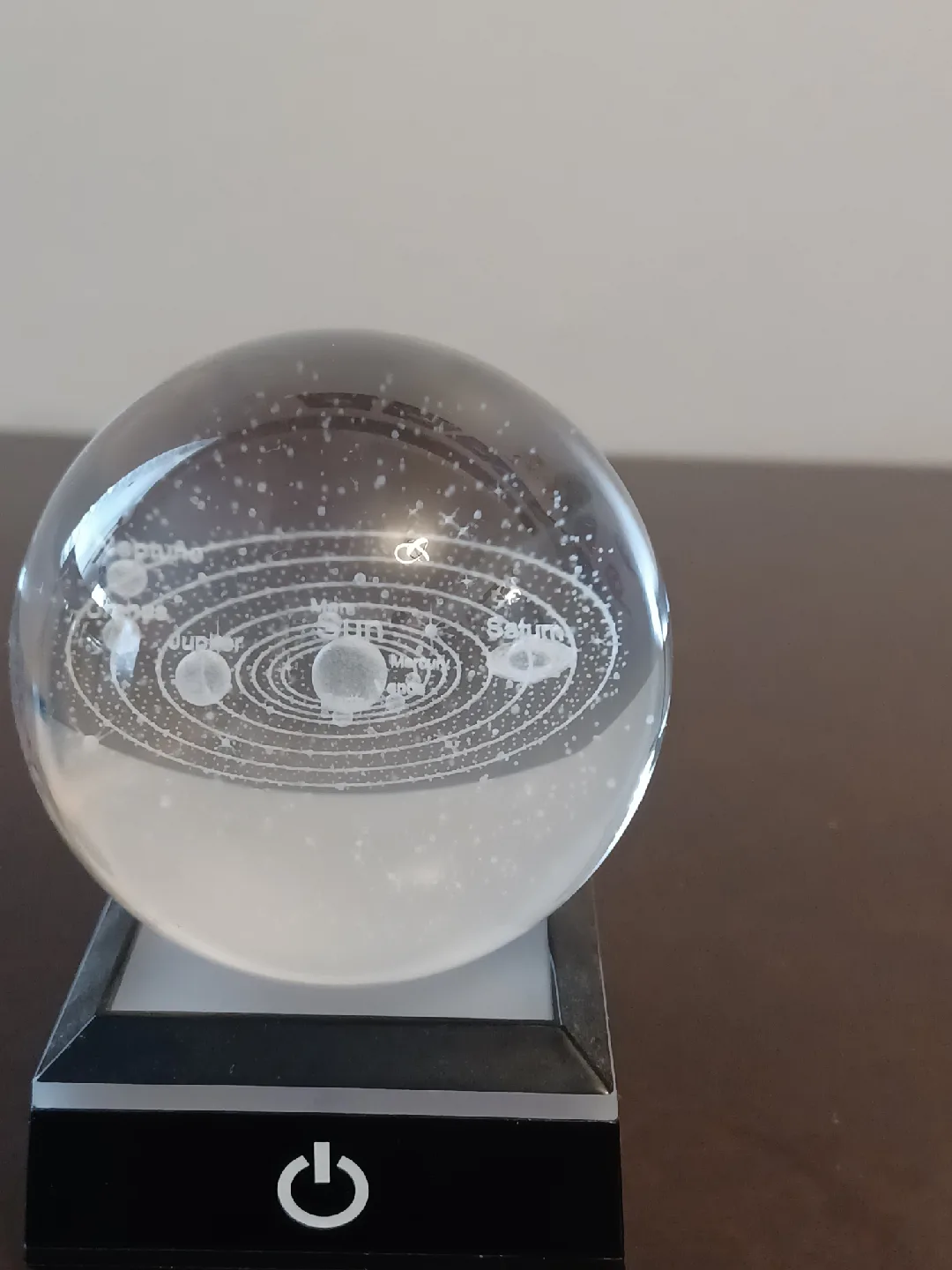 Solar System Crystal Ball with LED Light Base image indicator(2)