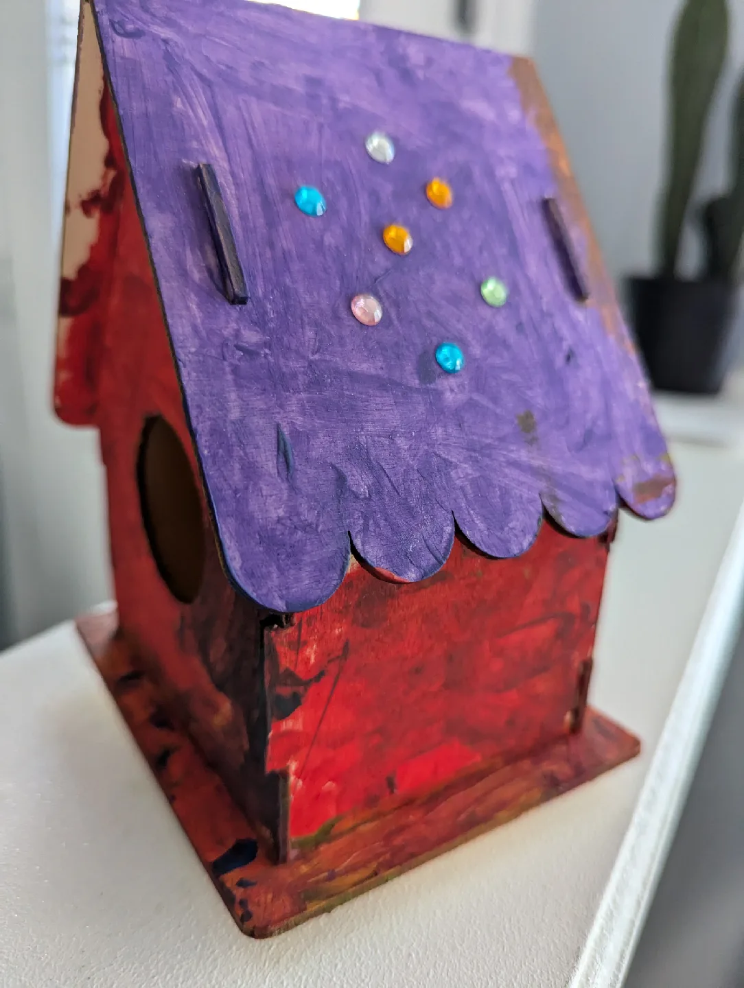 🥕 Hand-Painted Wooden Birdhouse thumbnail