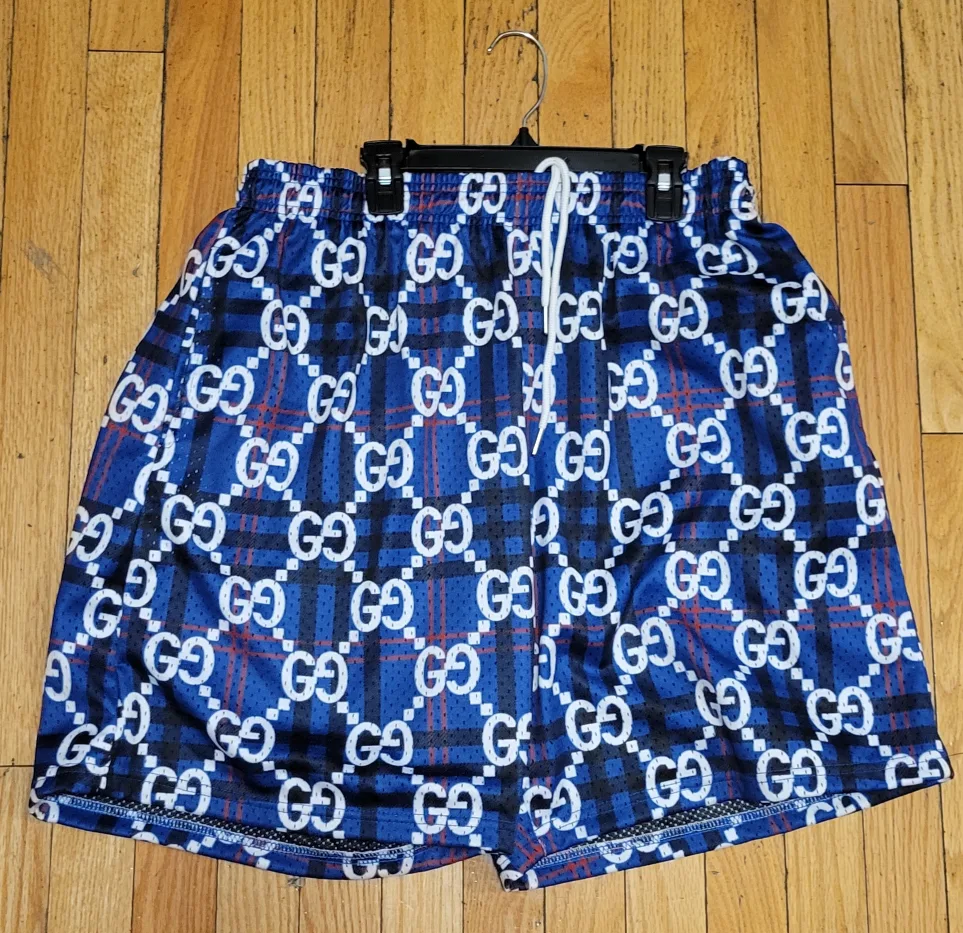 Blessed XXL Blue Patterned Shorts image indicator(2)