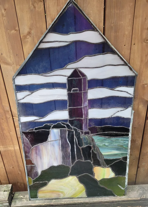 Stained Glass Window Art - Tower Scene image indicator(3)