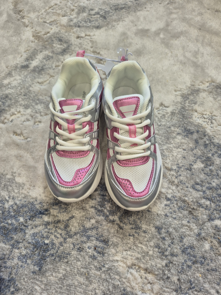 Joe Fresh Kids' Silver & Pink Runners - Size 1 - photo 3