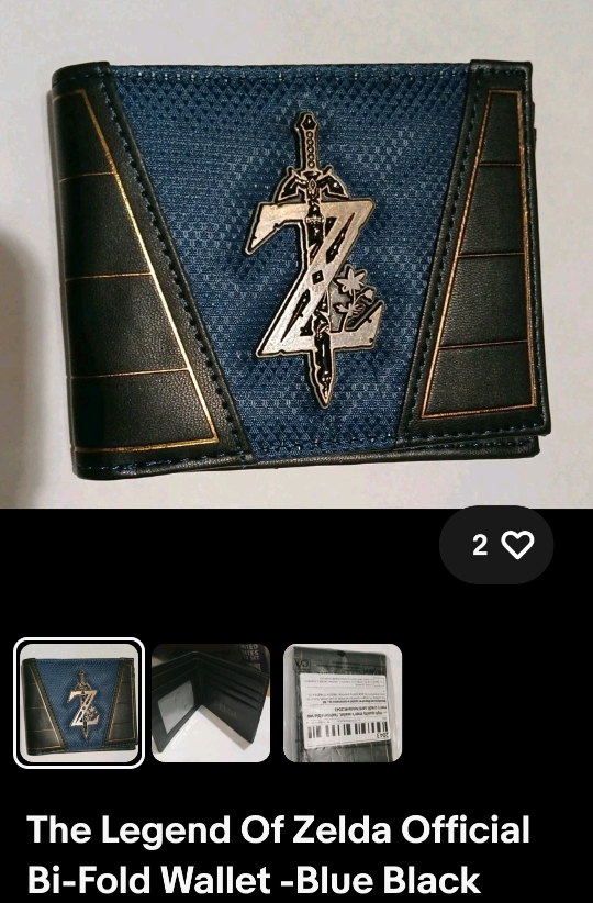 Legend of Zelda Bi-Fold Wallet - Blue Black
