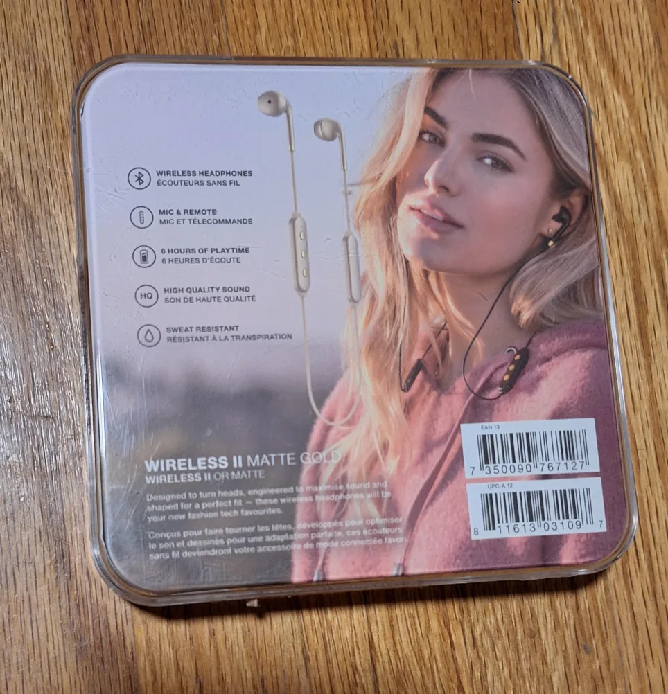 Happy Plugs Wireless II Matte Gold Headphones thumbnail