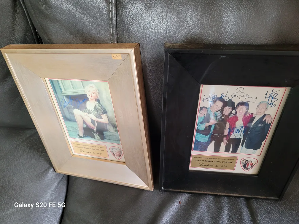 Framed Autographed Guitar Pick Sets - Limited Edition thumbnail