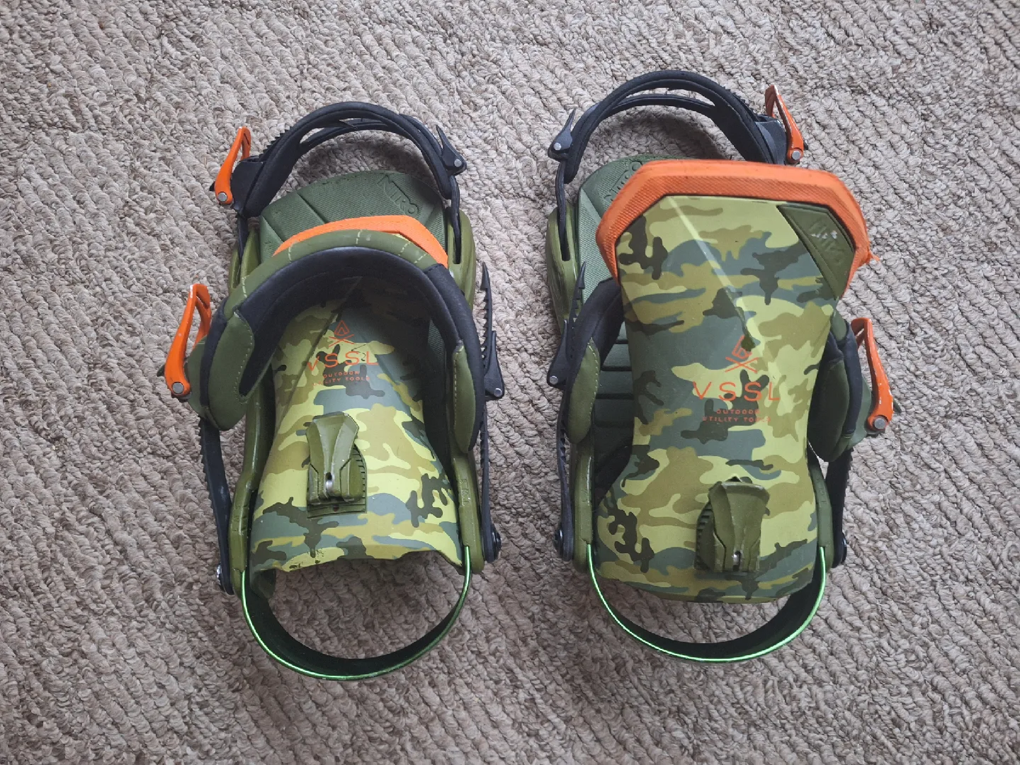 Nitro Team Snowboard Bindings - Size Large - Camo/Orange image indicator(2)