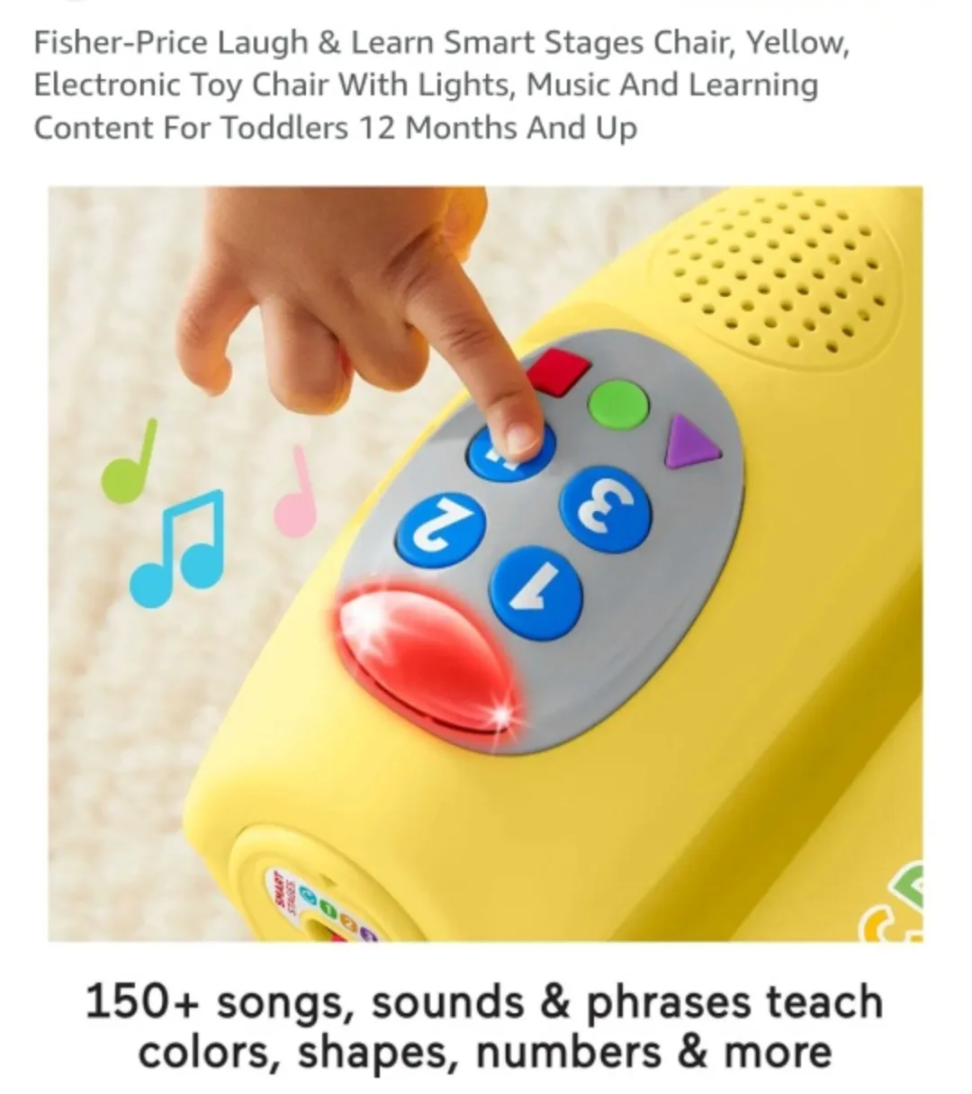 Fisher-Price Laugh & Learn Smart Stages Chair (yellow version) image indicator(7)