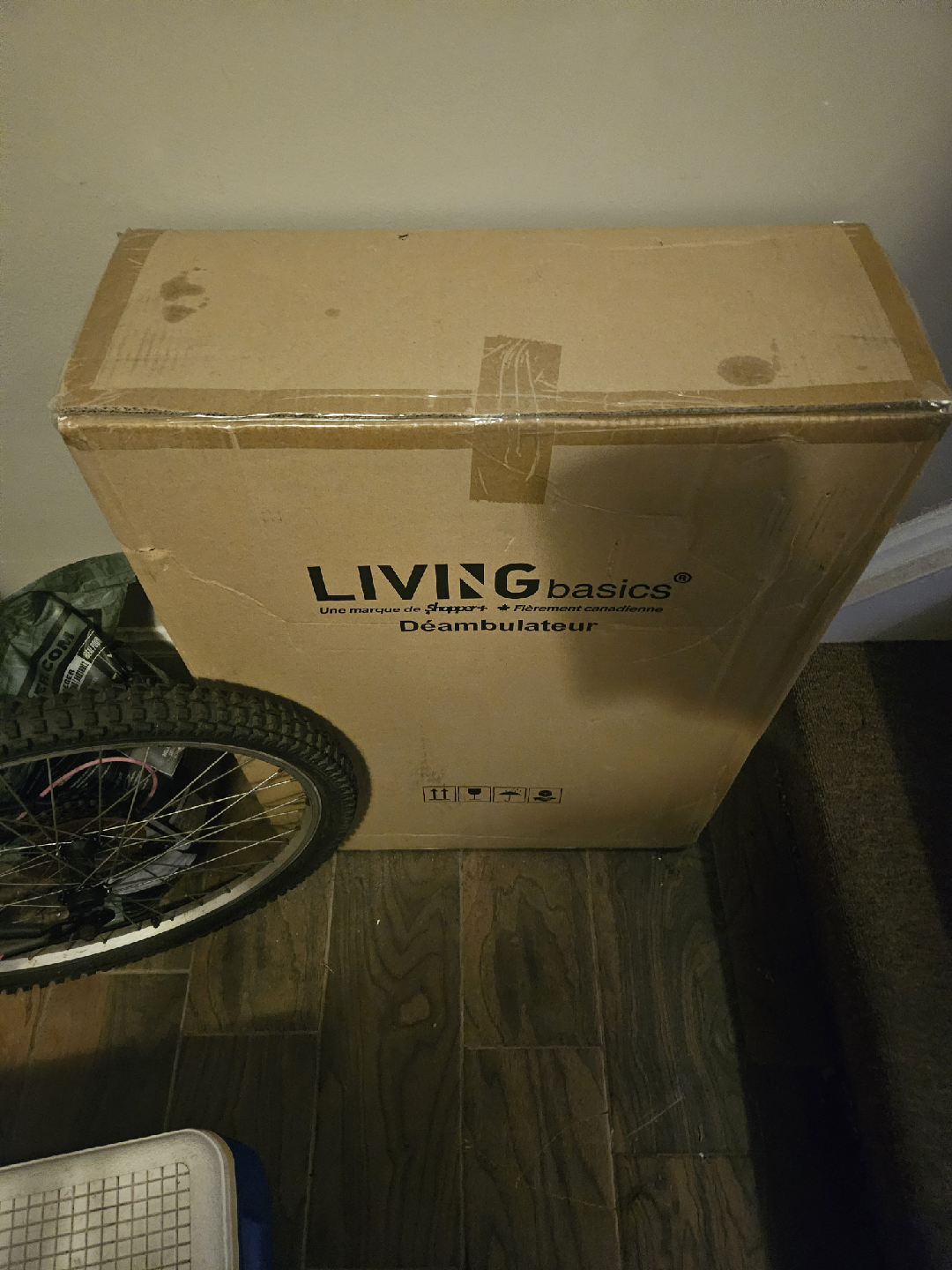 Living Basics Blue Mobility Walker with Seat