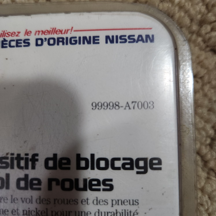 Nissan Wheel Locks 99998-A7003 - photo 2
