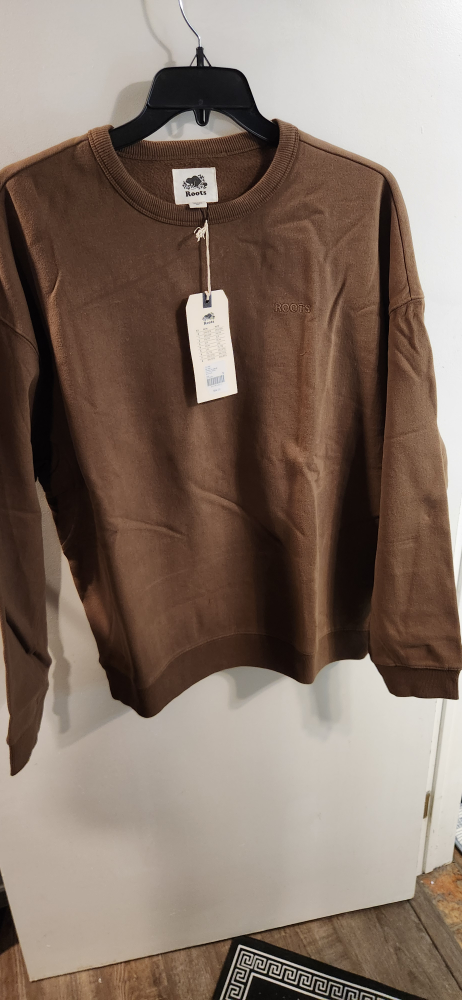 Roots One Crew Sweatshirt - Dark Brown, Size L