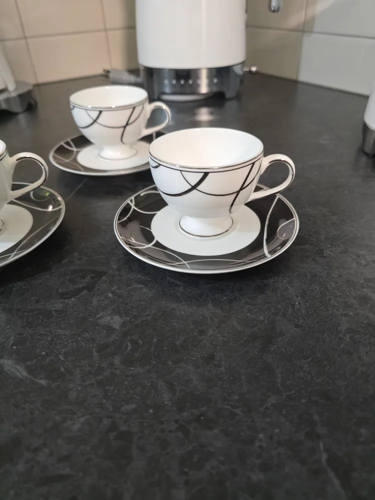 Bernardo Fine Bone China Flame EXPRESSO Cup and Saucer Set thumbnail