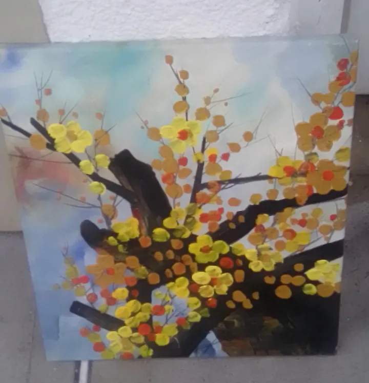 Hand-Painted Floral Canvas Art image indicator(3)