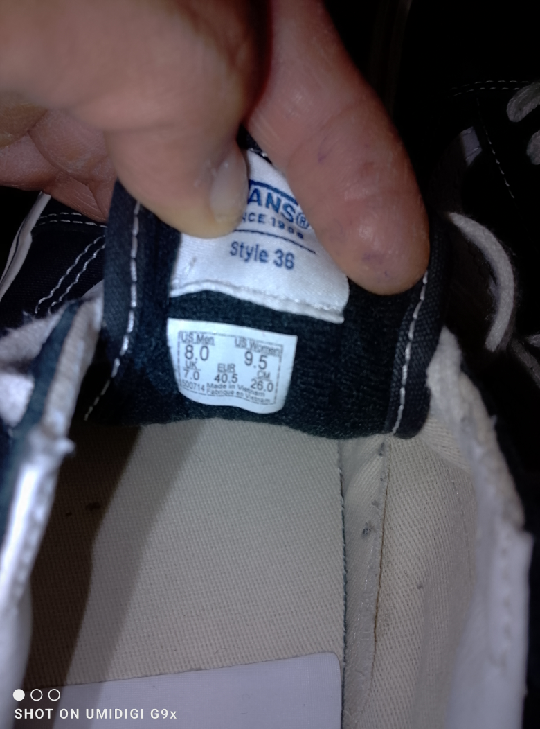 Vans Style 36 Black/White, Size 8 US Men - photo 2