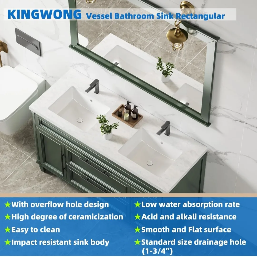 KINGWONG 20 Inch Undermount BATHROOM SINK-New image indicator(6)