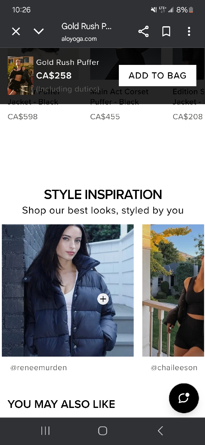 ALO Yoga Gold Rush Puffer Jacket - Navy Color xs - photo 4