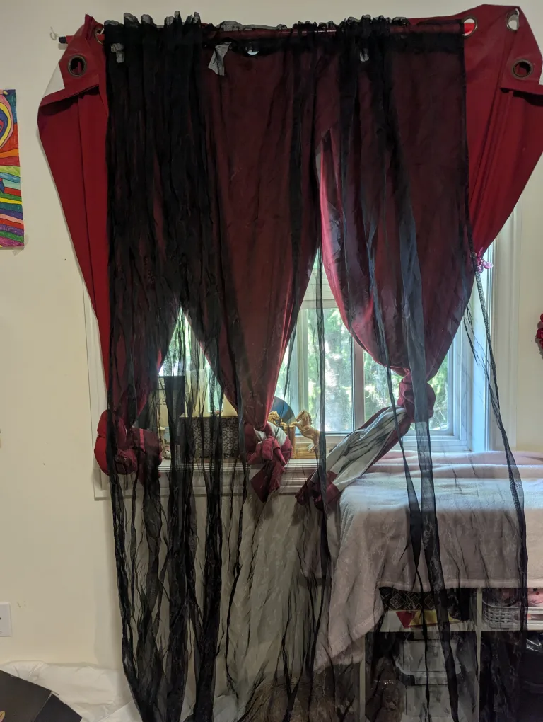 Black Sheer Curtains image indicator(2)