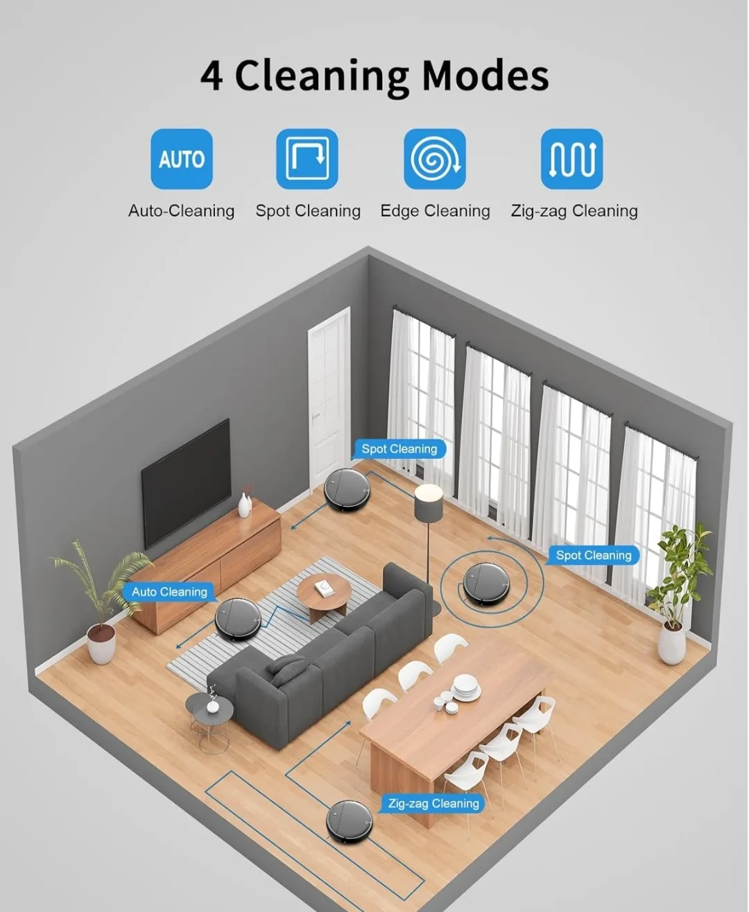 Robot Vacuum and Mop Combo, 2 in 1 image indicator(3)