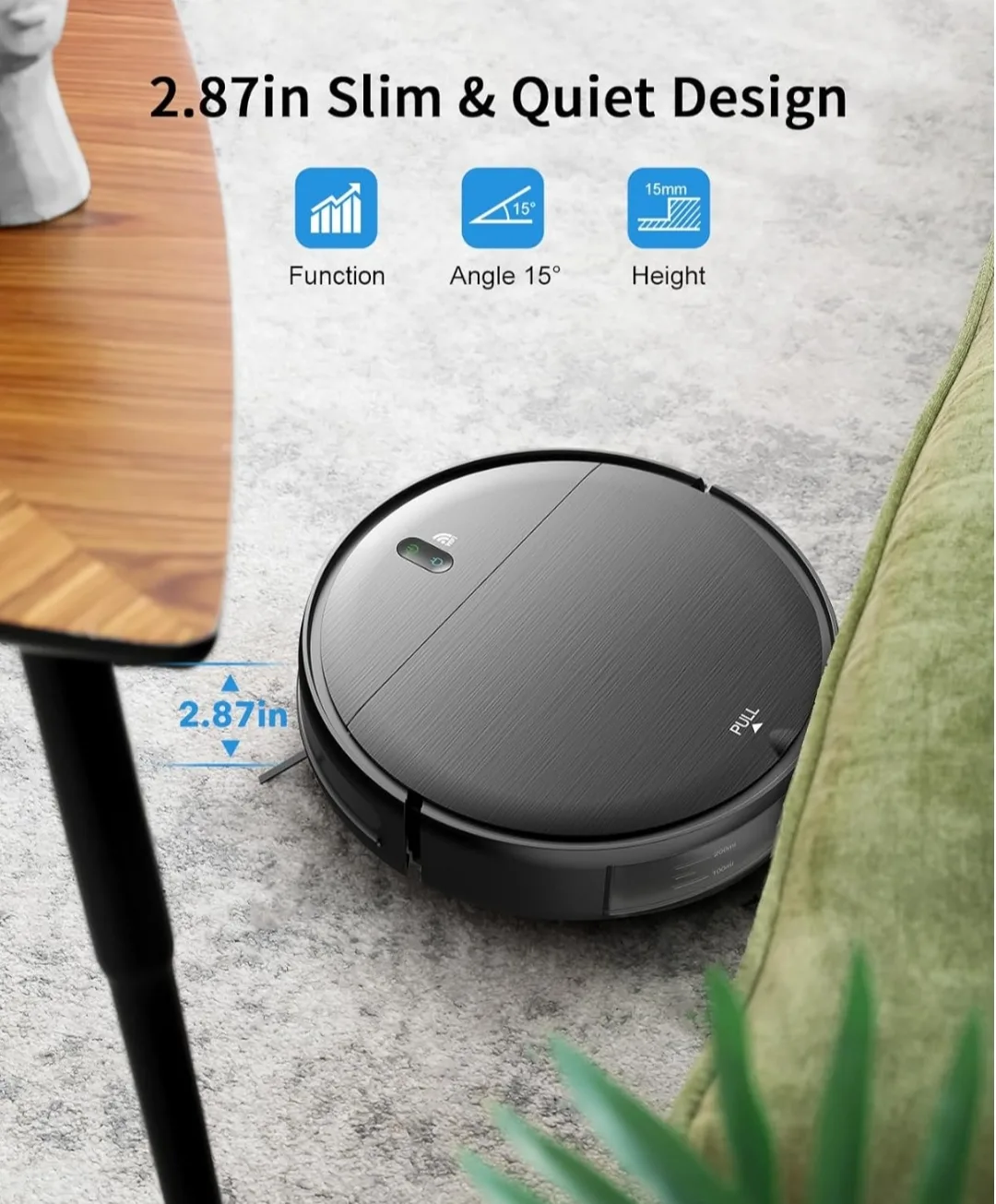 Robot Vacuum and Mop Combo, 2 in 1 image indicator(5)