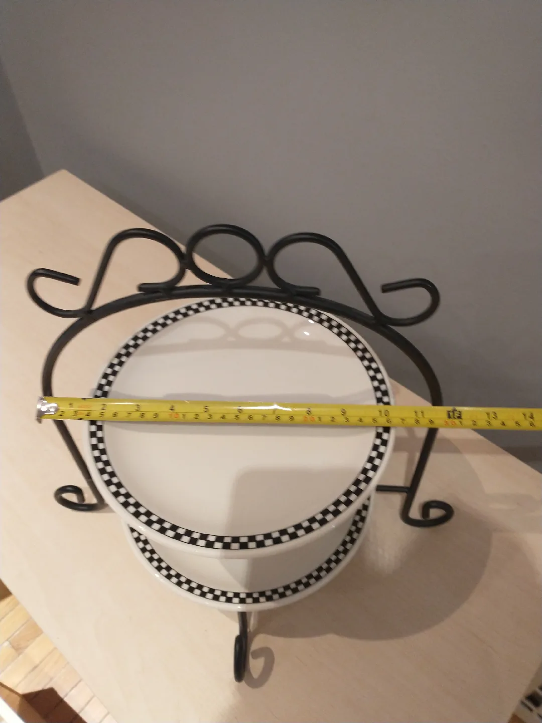 Two tier retro diner style plate display image indicator(3)