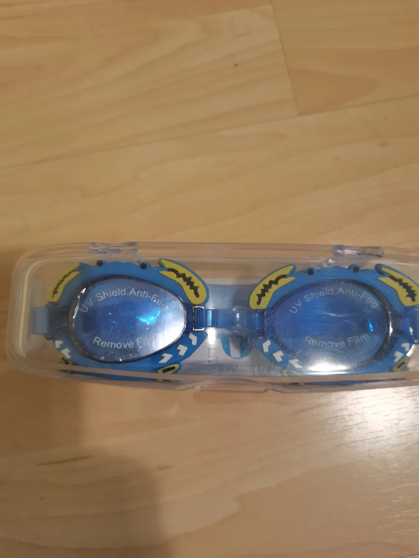 Blue Swimming Goggles - UV Shield, Anti-Fog