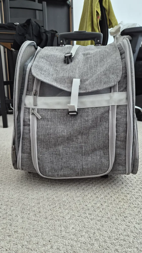 Pet Carrier with Wheels - Grey