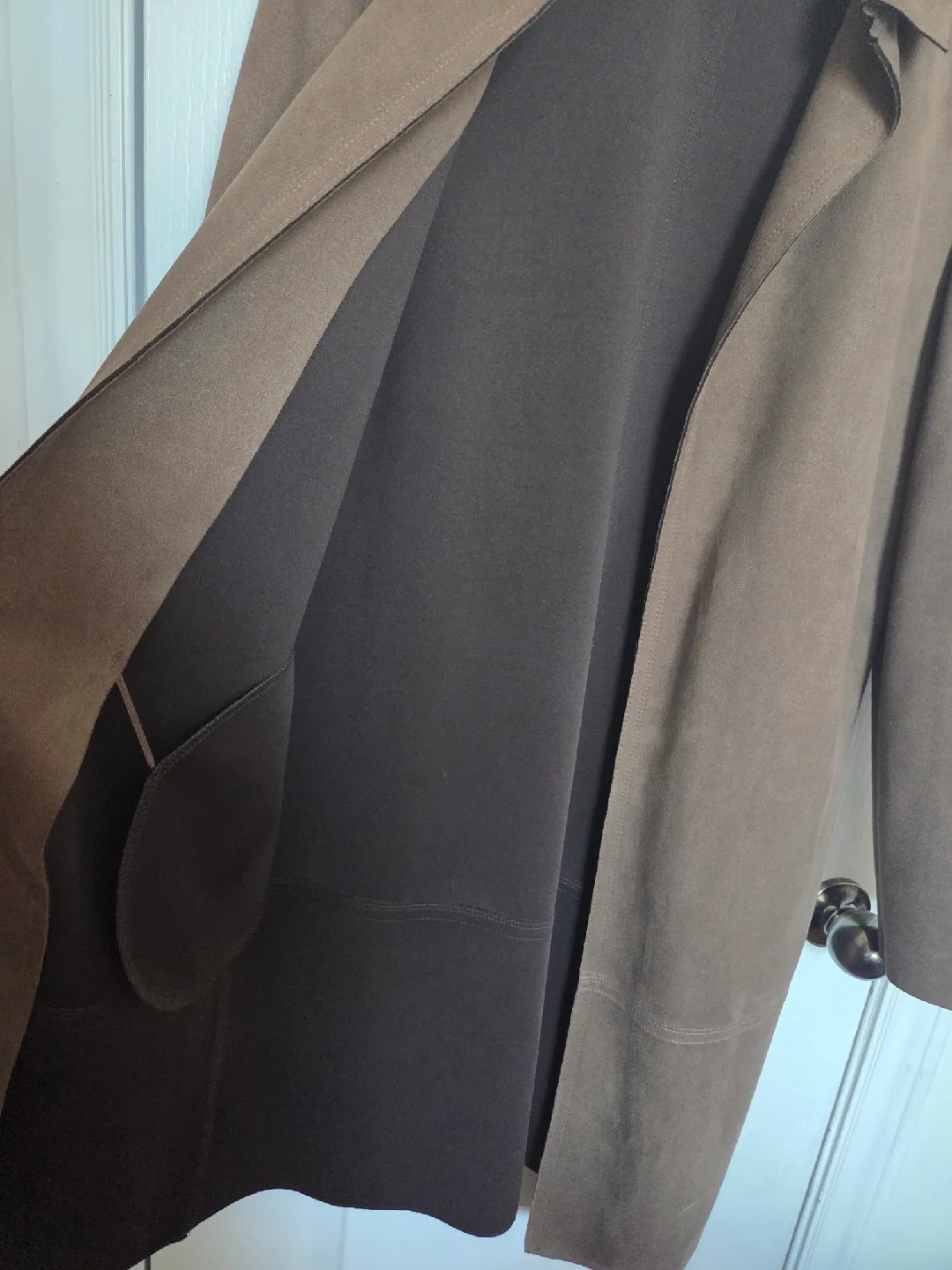 Zara - Faux Suede Brown Coat image indicator(2)