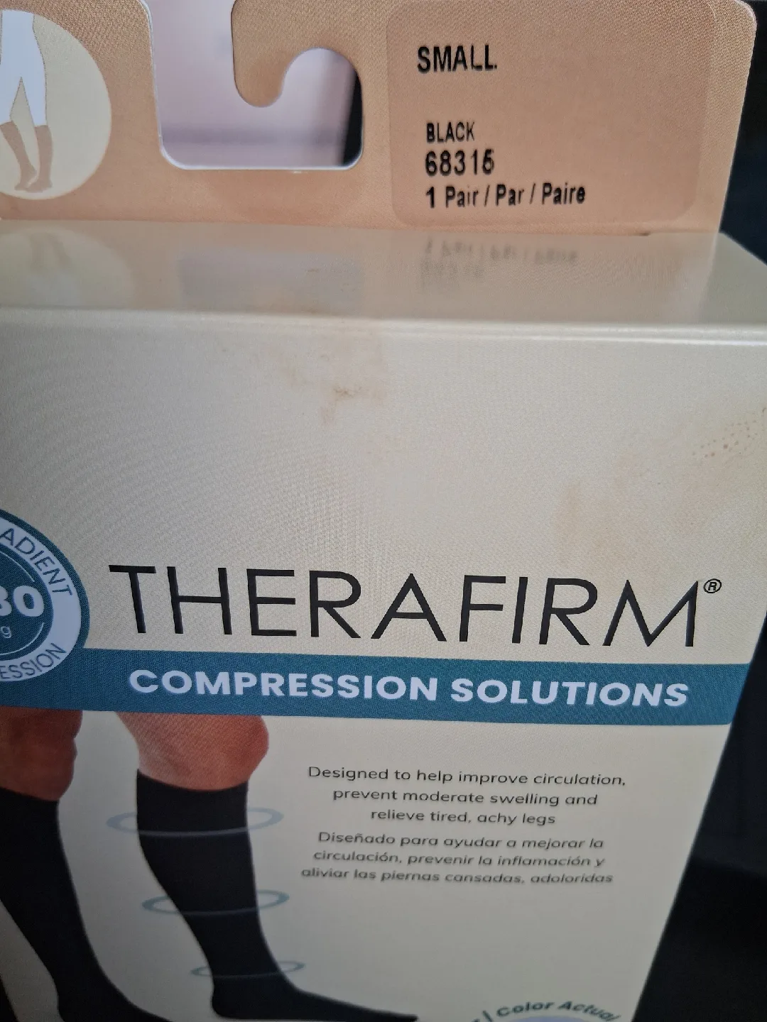 Therafirm Compression Socks, Small, Black image indicator(2)