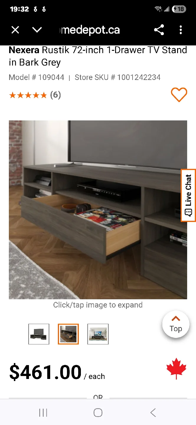 Nexera 72-Inch Tv Stand with A Drawer, image indicator(6)