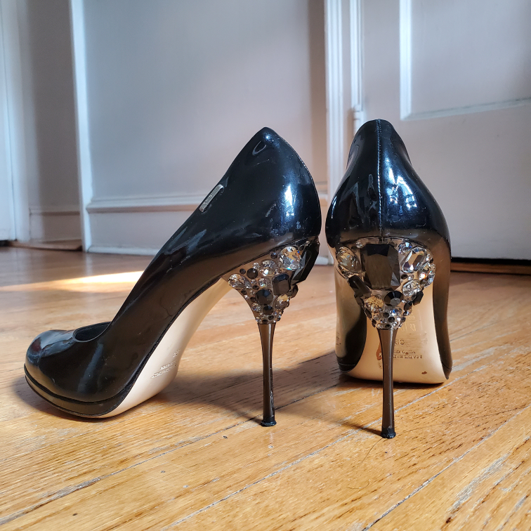 LORIBLU Bijoux Black Patent Leathet Stilettos - US 8.5 - photo 5