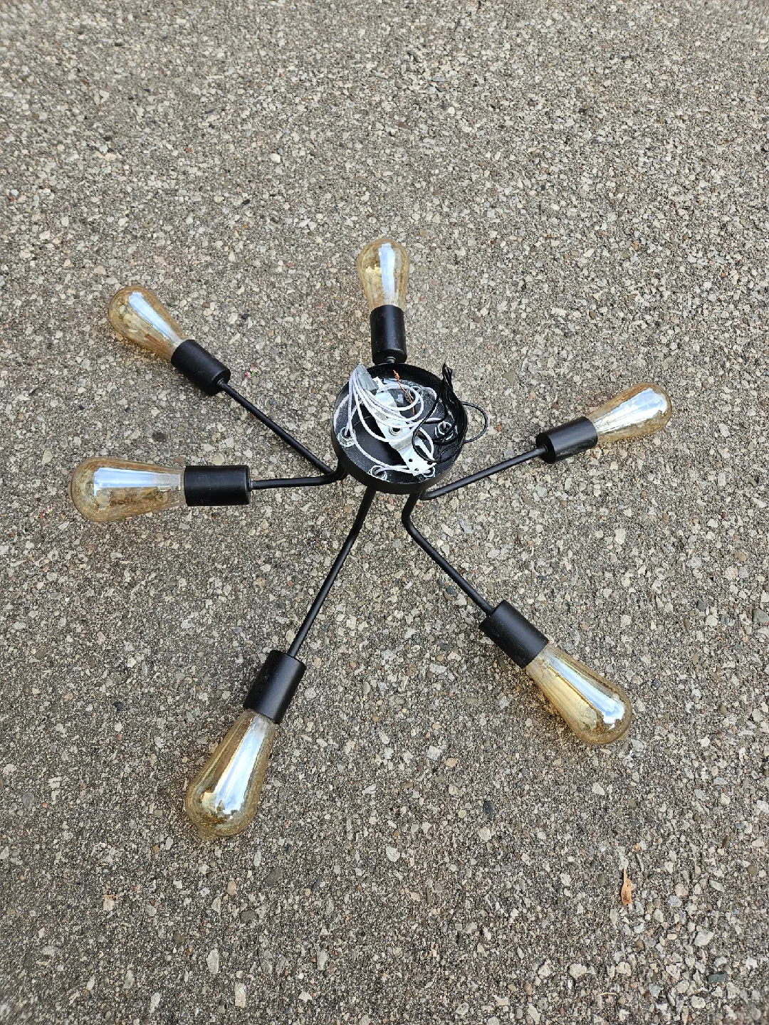 Black Sputnik Style Ceiling Light Fixture image indicator(2)