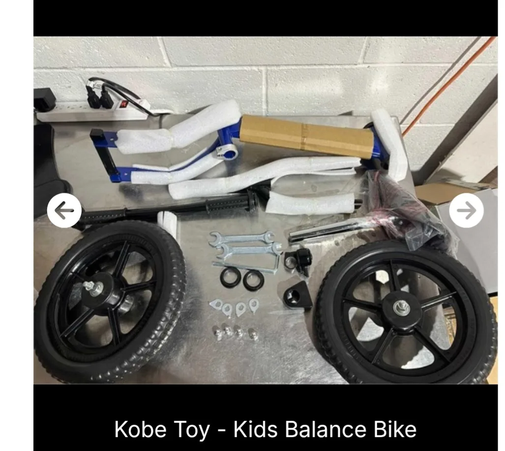 New Kobe Toy Kids Balance Bike - Blue image indicator(2)