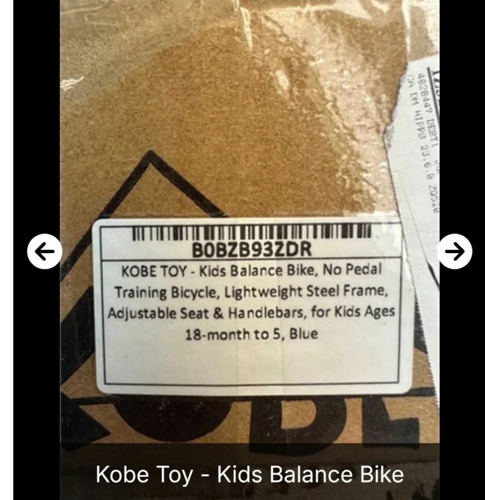 New Kobe Toy Kids Balance Bike - Blue image indicator(3)
