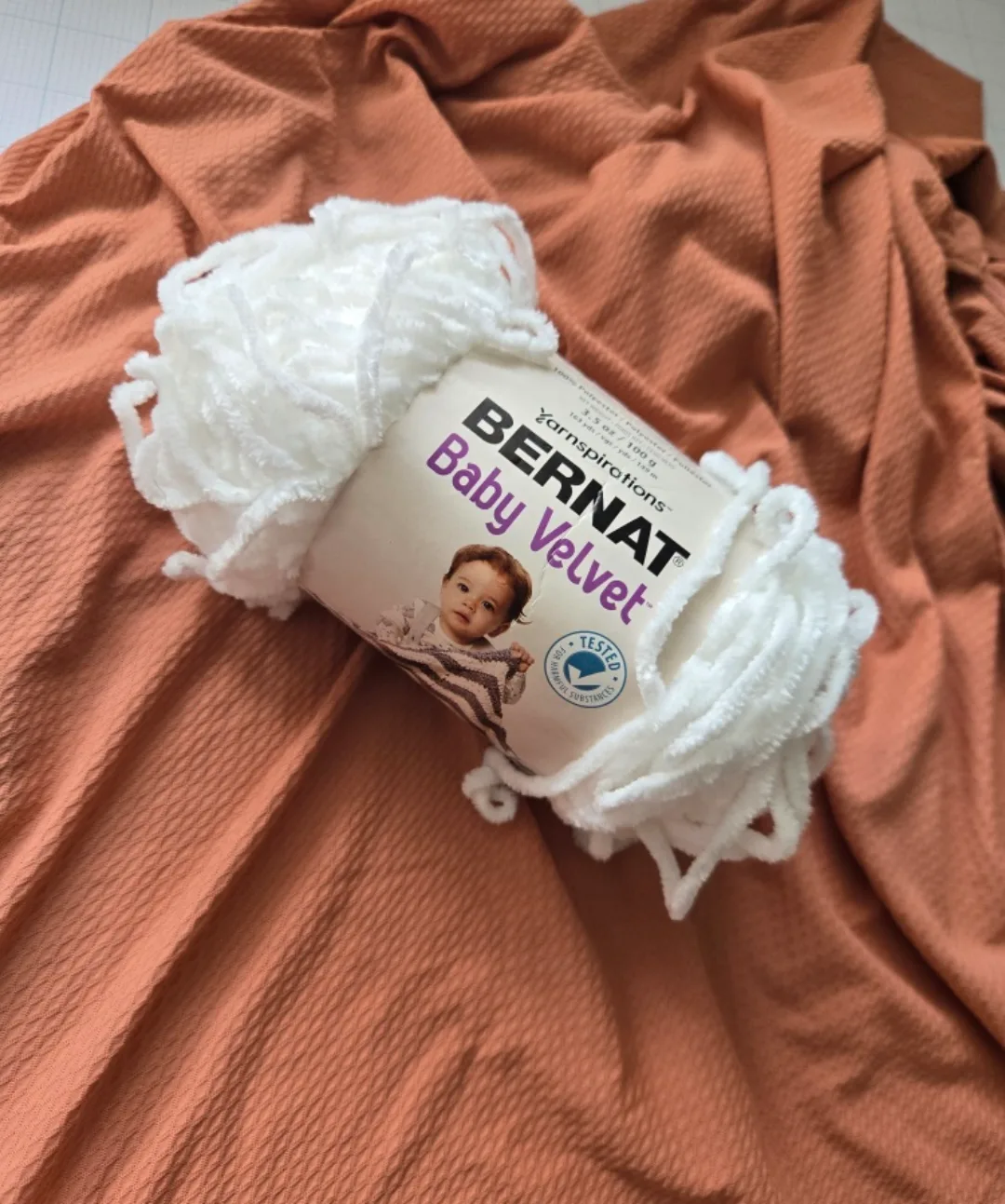 Bernat Baby Velvet Yarn - White thumbnail