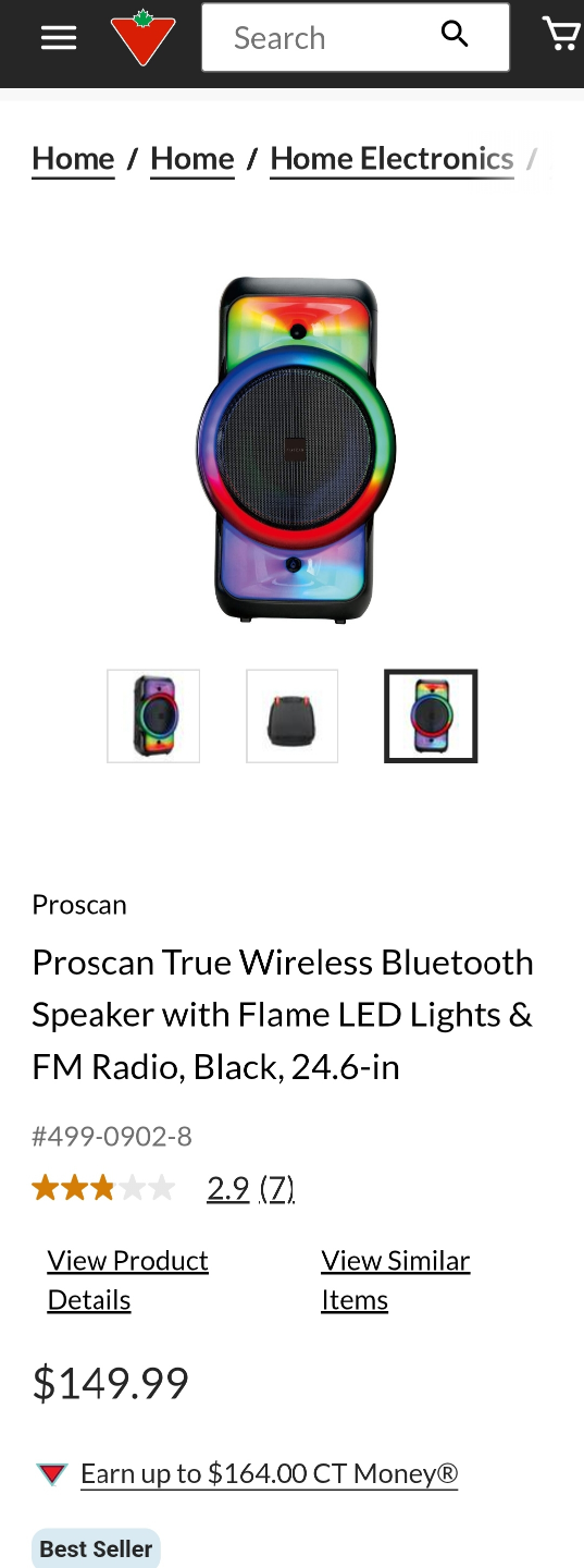 Proscan Bluetooth Speaker with Flame LED Lights - photo 2