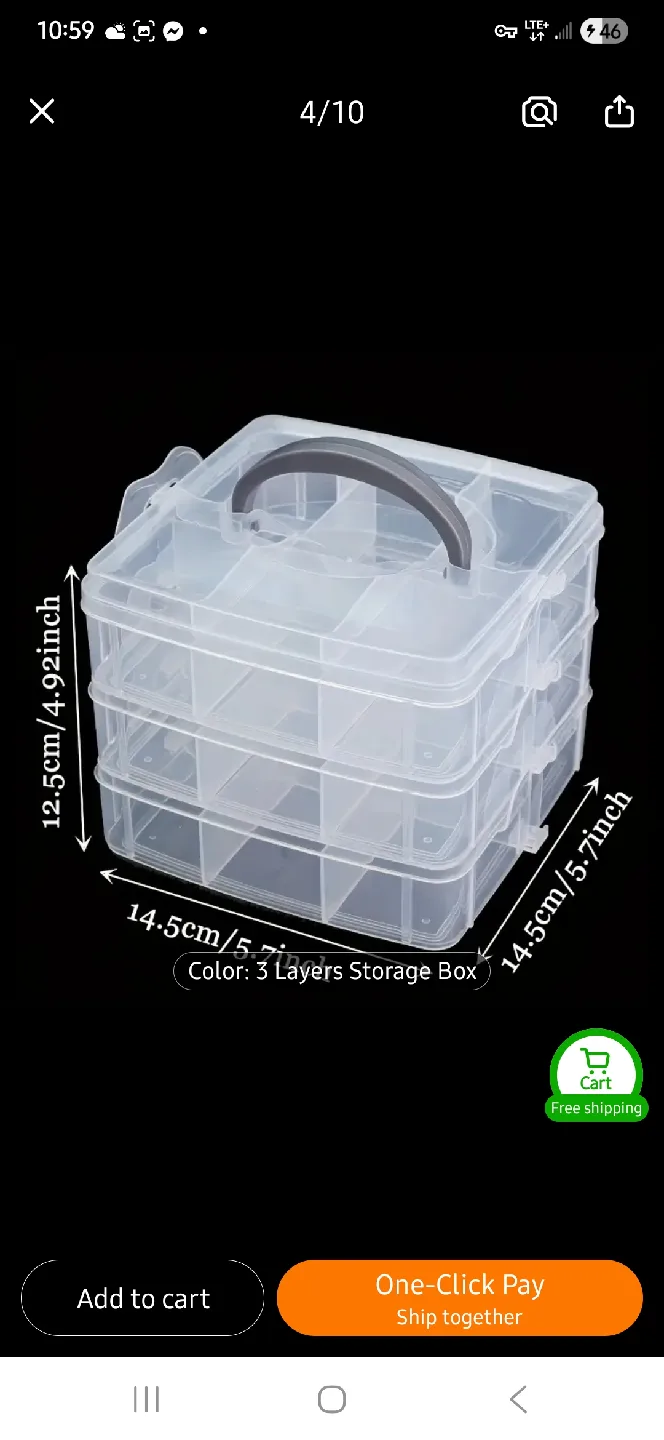 NEW 3 Layers Clear Plastic Storage Box 📦 image indicator(4)