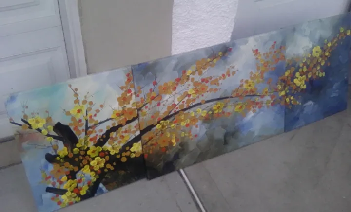 Hand-Painted Floral Canvas Art image indicator(2)